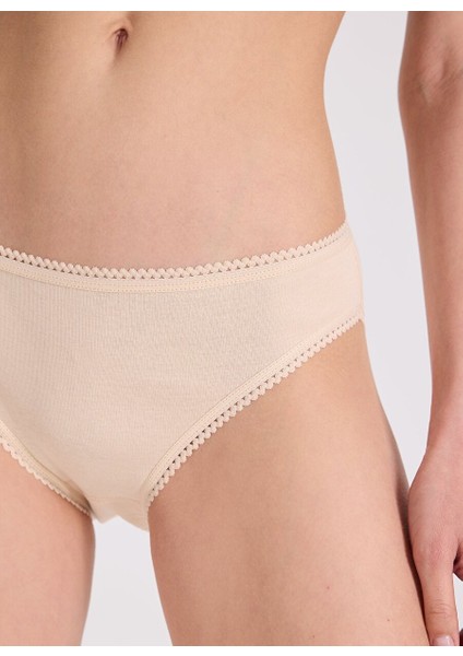 5’li Ten Rengi Pamuklu Mini Boy Kadın Ribana Slip Eva Rıb Mını indirimleri