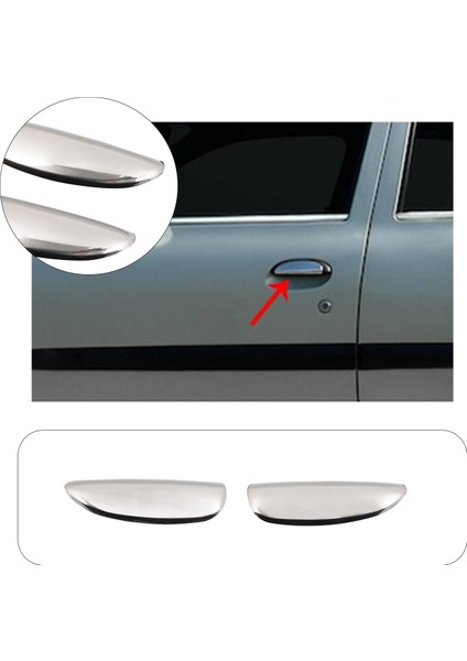 Renault Megane 1 Uyumlu 1999-2004 Krom Kapı Kolu 2 Kapı Paslanmaz Çelik