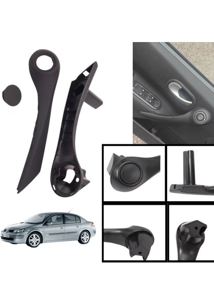 Renault Megane 2 Kapı Iç Çekme Kolçak Sol Taraf Siyah 7701475316