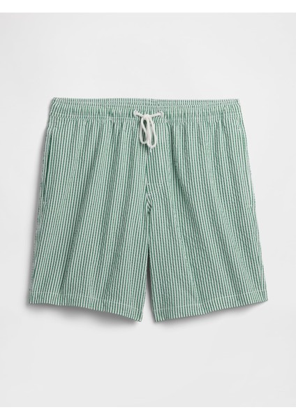 Erkek Yeşil 6" Relaxed Seersucker Mayo fiyatları