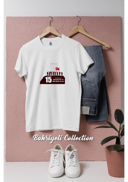 Oversize 15 Temmuz Demokrasi ve Milli Birlik Günü Tasarımlı Unisex T-Shirt