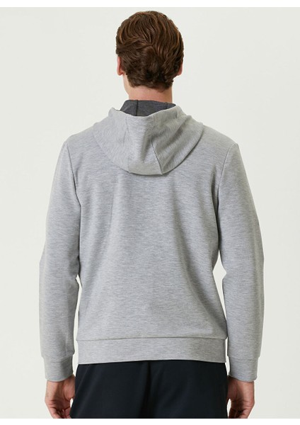 Gri Erkek Kapüşon Slim Fit Düz Sweatshirt 1093011 fırsatları