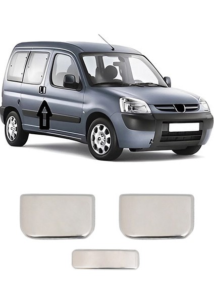 Peugeot Partner Uyumlu 1996-2008 Krom Kapı Kolu 3 Kapı Paslanmaz Çelik fiyatları