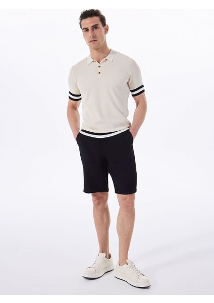 Bej Erkek Regular Fit Jakarlı Kazak FC5SM-KZK 2567