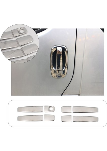 Opel Vivaro Uyumlu 2004-2014 Krom Kapı Kolu 4 Kapı Paslanmaz Çelik