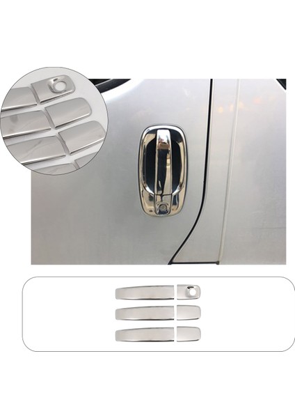 Opel Vivaro Uyumlu 2004-2014 Krom Kapı Kolu 3 Kapı Paslanmaz Çelik