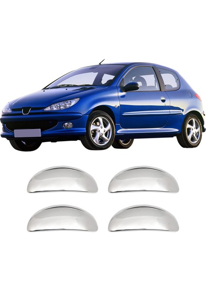 Peugeot 206 Uyumlu 1996-2012 Krom Kapı Kolu 4 Kapı Paslanmaz Çelik