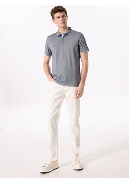 Kırık Beyaz Erkek Düz Paça Slim Fit Denim Pantolon F4SM-PNT 110
