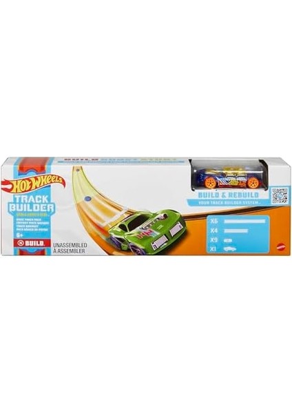 Wheels Track Builder Temel Pist Seti, 10 Adet Pist Parçası, 9 Adet Pist Bağlantı Parçası ve Bir Adet 1:64 Ölçekli Hot Wheels Araba Içeren Eklenebilir Pist Inşasına Başlangıç Seti, 6 Yaş ve Üzeri fiyatları