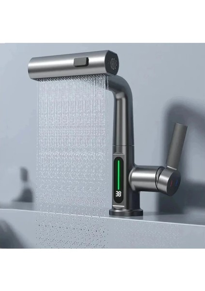 Dijital Sıcaklık Göstergeli Lavabo Musluğu