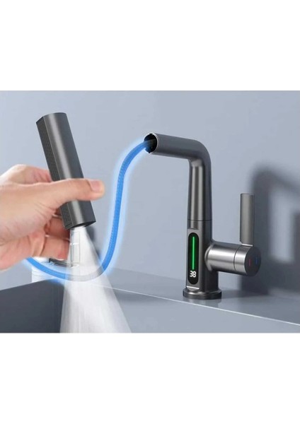 Dijital Sıcaklık Göstergeli Lavabo Musluğu fiyatları