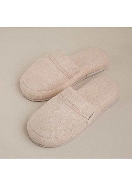 Solid Unisex Terlik Bej