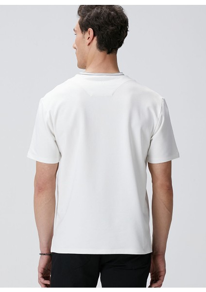 Ekru Erkek Slim Fit T-Shirt 1095176