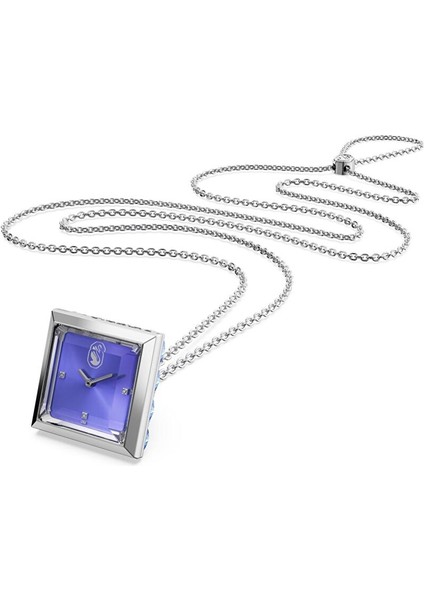 5631158 Swarovski Saat Kolye Pendant Watch, Triangle Cut, Blue Stainless Steel fiyatları