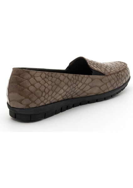 200592 Vizon Timsah Baski Büyük Numara Bayan Ayakkabı modelleri