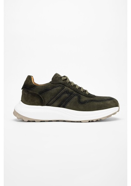 Agatho Erkek Haki Süet Hakiki Deri Sneakers & Spor Ayakkabı