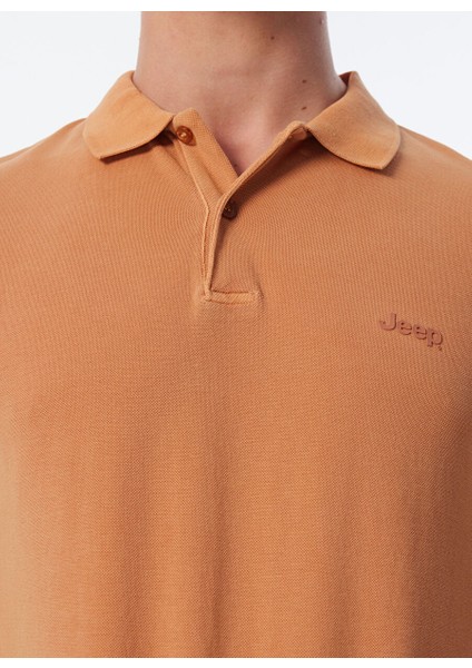 Açık Turuncu Erkek Polo Yaka Relaxed Polo T-Shirt J4SM-TST7232 fırsatları