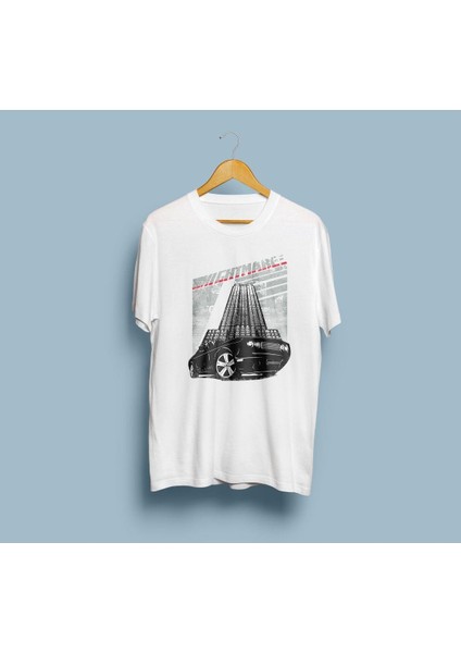 Oversize Nightmare Muscle Car Tasarım Unisex T-Shirt