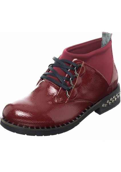 K406-2 Bordo Üst Kalite Büyük Numara Kadın Botları