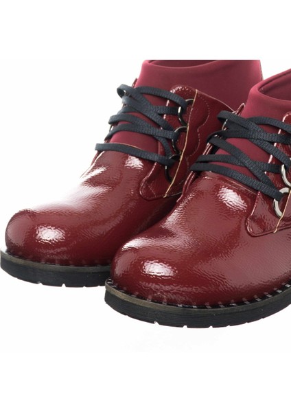 K406-2 Bordo Üst Kalite Büyük Numara Kadın Botları