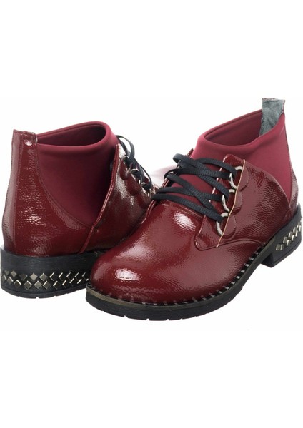 K406-2 Bordo Üst Kalite Büyük Numara Kadın Botları