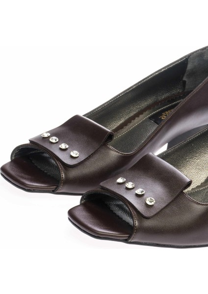 190318 Kahve Analin Büyük Numara Kadın Ayakkabı modelleri