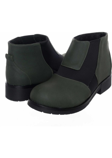 K382-1 Haki & Nubuk Streç Büyük Numara Kadın Botu fiyatları