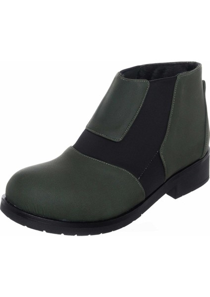 K382-1 Haki & Nubuk Streç Büyük Numara Kadın Botu modelleri
