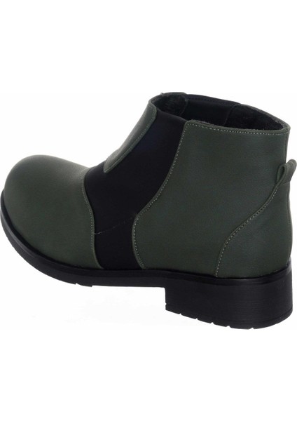K382-1 Haki & Nubuk Streç Büyük Numara Kadın Botu fırsatları