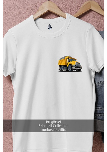 Oversize Hafriyat Kamyonu Cep Tasarımlı Unisex T-Shirt modelleri