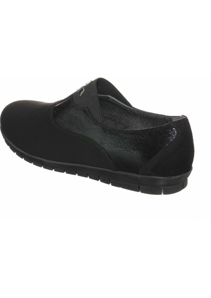 DRL7033 Siyah Süet Gündelik Rahat Geniş Kalıp 4 Mevsim Büyükl Numara Kadın Ayakkabısı fırsatları