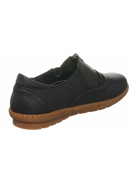 DRL1017 Siyah Büyük Numara Gündelik Rahat Geniş Kalıp Babet Ayakkabı fırsatları