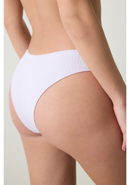 Pointelle Pamuklu V Shape Lila Brazilian Külot fiyatları