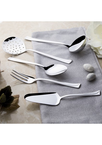 5 Parça Servis Takımı 18/10 Paslanmaz Çelik Gümüş Parlak Yüzey Bulaşık Makinesinde Yıkanabilir fiyatları