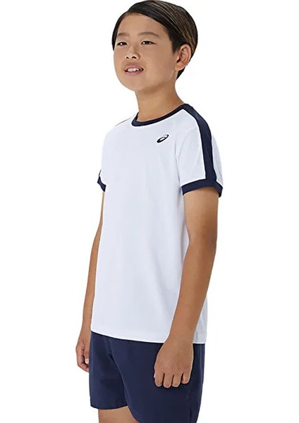 Beyaz Erkek Çocuk Çizgili T-Shirt 2044A044-101-BOYS Tennıs Ss Top fırsatları