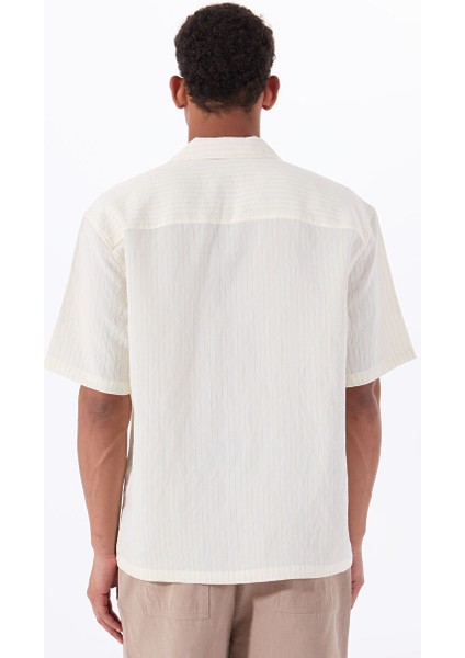 Gmg Fırenze Ekru Erkek Apaş Slim Fit Gömlek GU25MSS02215