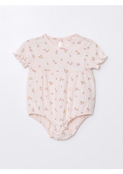 Bisiklet Yaka Kız Bebek Çıtçıtlı Body (S4)