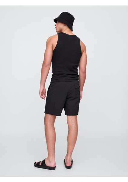 Erkek Siyah 6" Relaxed Seersucker Mayo fırsatları