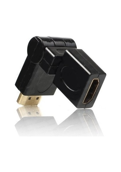 HDMI 270° Erkek – Dişi Köşe Adaptör – 4K Destekli, TV ve Monitör Uyumu