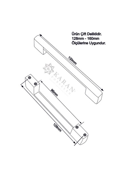 Köprü Eskitme Sarı Metal Kulp 96-128MM / 160-192MM Çift Delikli, Dolap, Çekmece, Mutfak Kulbu fırsatları