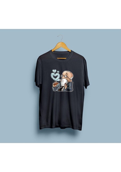 Oversize Freud Kalp Tasarım Unisex T-Shirt