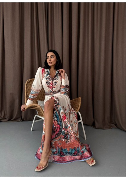 Atlas Kumaş Elbise (Kemer Dahildir) fiyatları