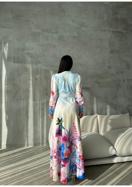 Atlas Kumaş Elbise (Kemer Dahildir) modelleri