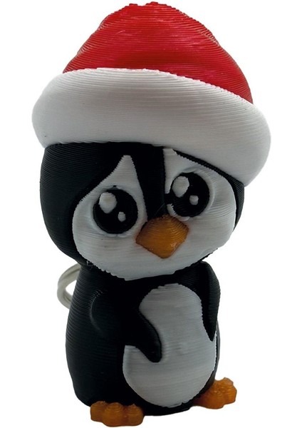 Sevimli Yılbaşı Şapkası Takmış Penguen Anahtarlık modelleri