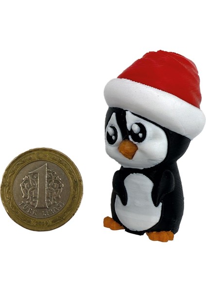 Sevimli Yılbaşı Şapkası Takmış Penguen Anahtarlık fırsatları