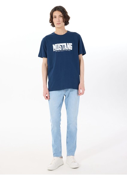 Lacivert Erkek Relaxed Baskılı T-Shirt M5SM-TST1291 fiyatları