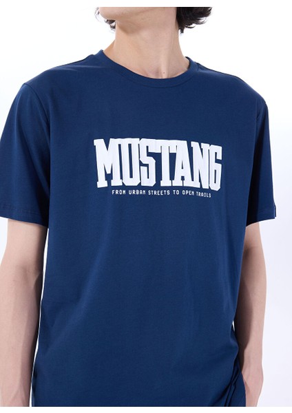 Lacivert Erkek Relaxed Baskılı T-Shirt M5SM-TST1291 fırsatları