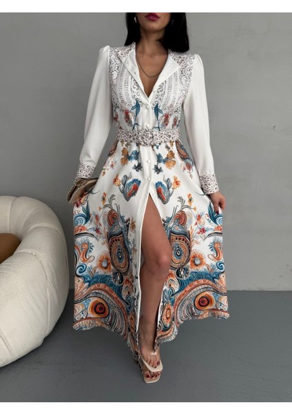 Atlas Kumaş Elbise (Kemer Dahildir) fiyatları