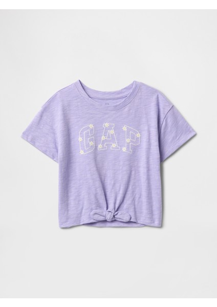 Kız Bebek Lila Gap Logo T-Shirt