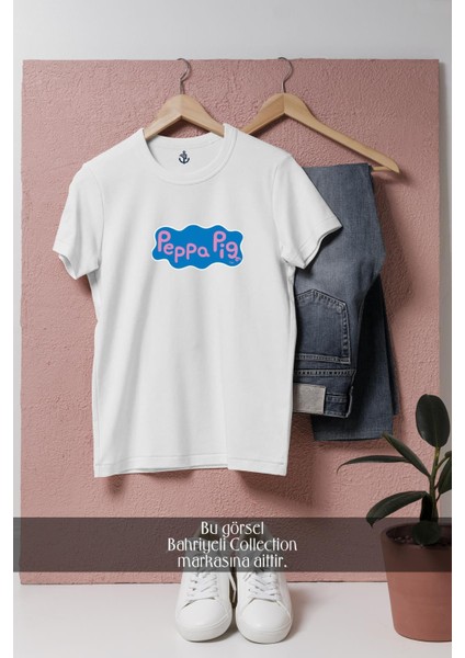 Oversize Peppa Pig Tasarımlı Unisex T-Shirt